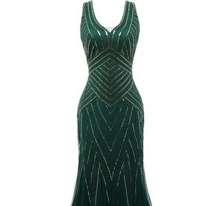 Sequin Mermaid Maxi Dress - 1920’s flapper inspired